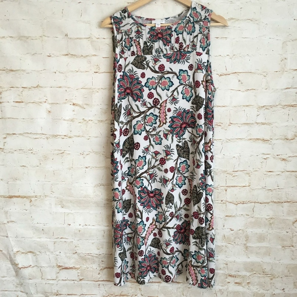 J. Jill Floral Knit Sleeveless Dress - Picture 1 of 6